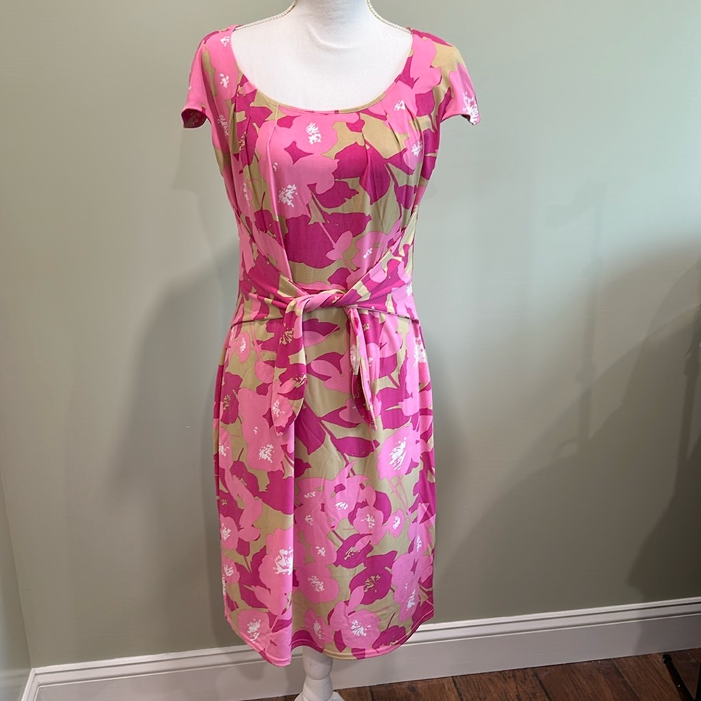 Tan and pink dress